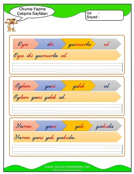 y sesi Grubu Çalışma Sayfaları